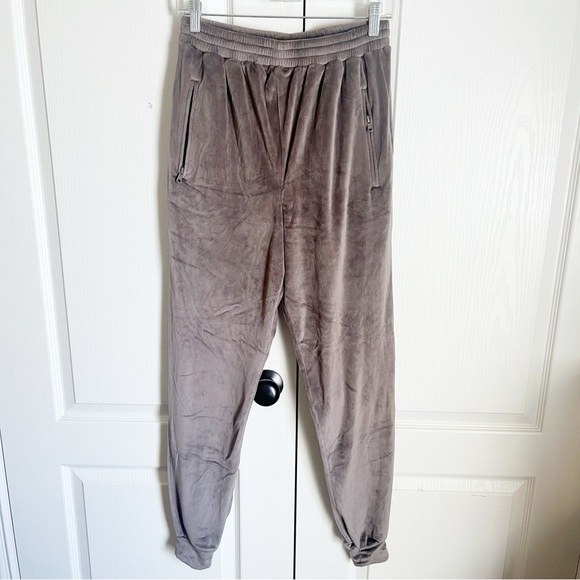 Skims Brown Velour Jogger Track Pants Size Small - Picture 4 of 4